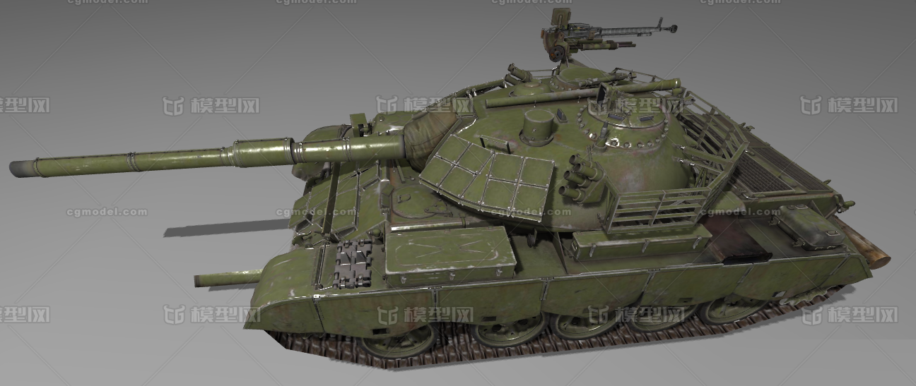 ZTZ59D1主战坦克 中型坦克模型-装甲车／坦克模型库-3ds Max(.max)模型下载-cg模型网