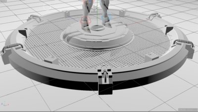 底座场景机械人机甲未来科幻机械赛博朋克