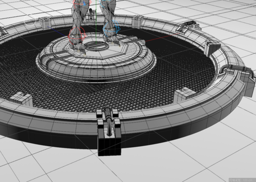 底座场景机械人机甲未来科幻机械赛博朋克