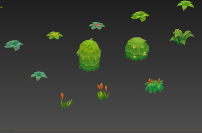 q版植物,草,手绘,游戏植物,野草,小草,路边小花,大叶植物,野花