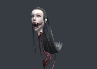 美女怪物人头_雷疯哥哥作品_人物异形怪物_cg模型网