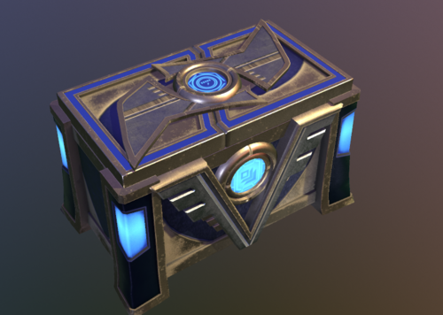 次时代 pbr 宝箱 金属箱 指纹 密码箱 科幻 未来 无动画需要可自行