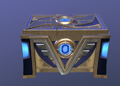 次时代 pbr 宝箱 金属箱 指纹 密码箱 科幻 未来 无动画需要可自行