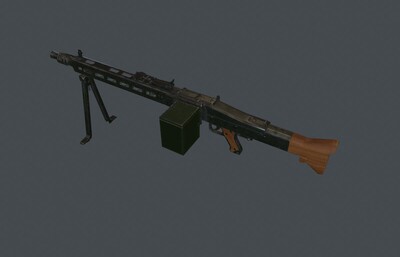枪械,机枪_mg42 ,武器_崔家成作品_武器枪械模型_cg模型网