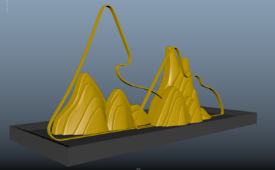 山峰主题抽象艺术公共艺术空间雕塑小品