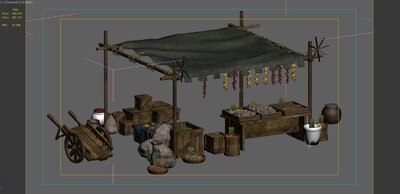 摊位 古代集市模型-古代场景模型库-3ds Max(.max)模型下载-cg模型网