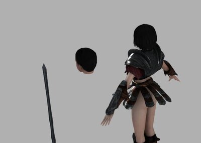 女角斗士,美少女,盔甲,铠甲,战士,女战士,罗马战士,双手大剑,冷兵器