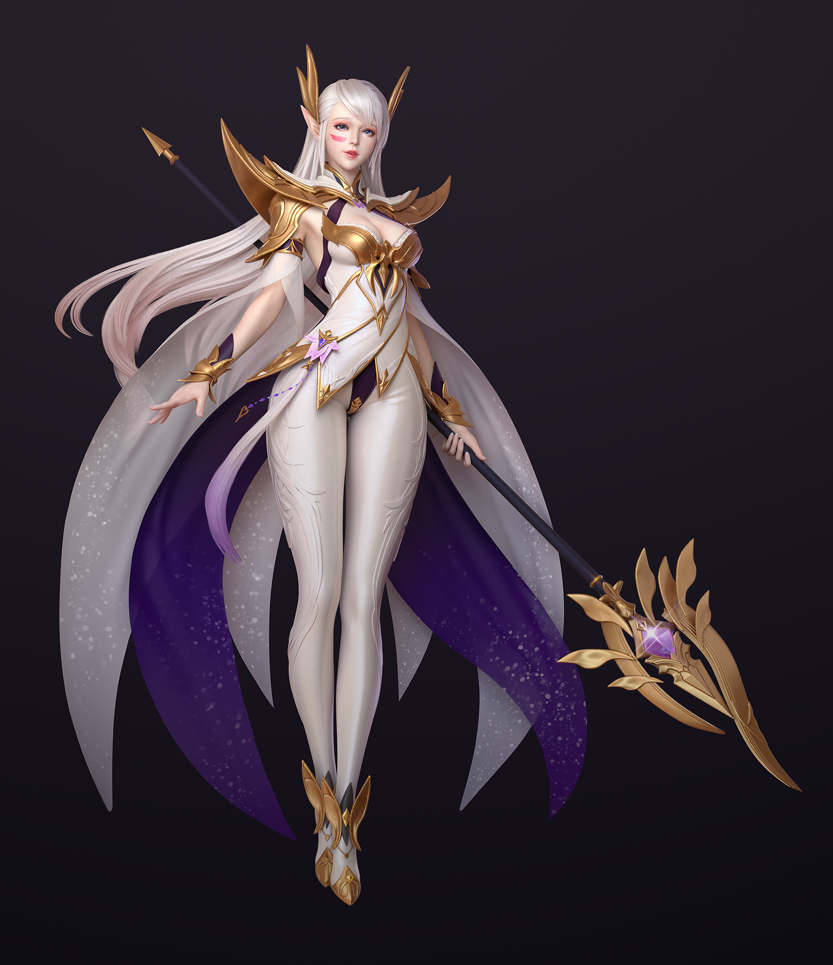 一个法师精灵_杏cy作品_角色/人物/生物_cg模型网