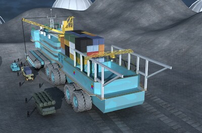 科幻战车-外空战车-外星球采矿基地车