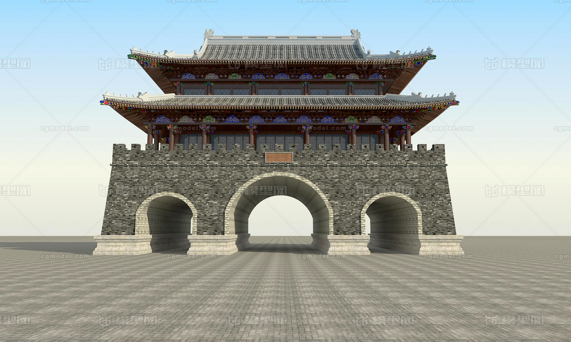 高**模型 古建模型-历史建筑模型库-3ds Max(.max)模型下载-cg模型网