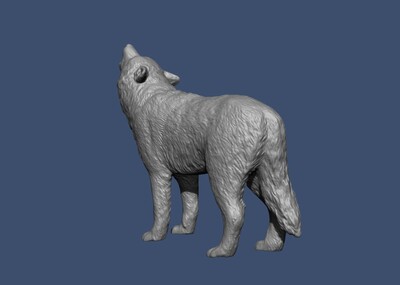 動物9:狼 動物 3d掃描 3d打印 stl 手辦 高模 雕像 雕塑 zbrush