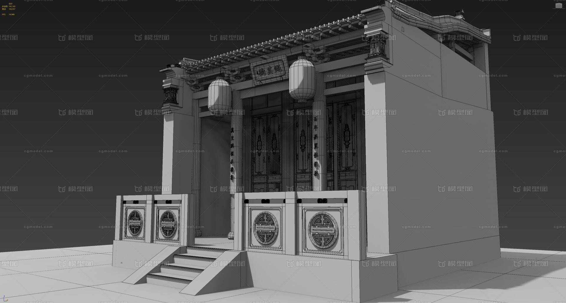 古建筑 中式古建筑模型-历史建筑模型库-3ds Max(.max)模型下载-cg模型网