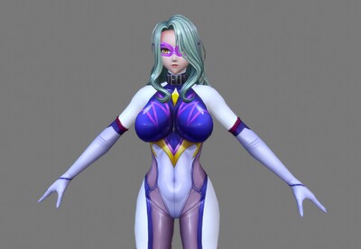 手绘日漫性感紧身美女 绝色 神偷 动_wayne911作品_人物女人_cg模型网