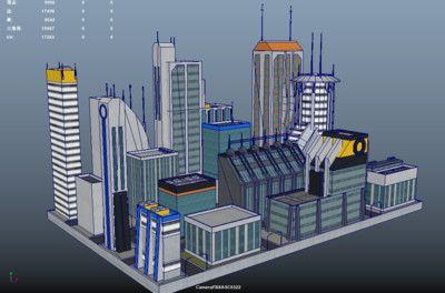 科幻 城市 大廈 建築 科技 交通_冷龍王作品_場景場景部件_cg模型網