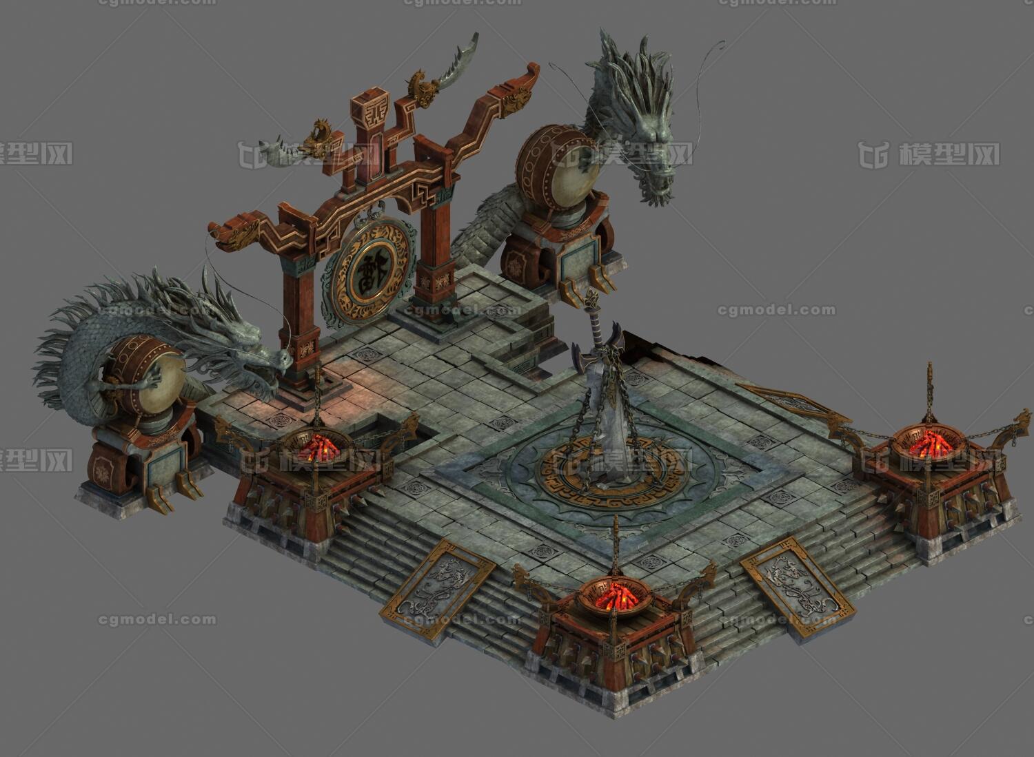 3转2写实场景模型 擂台模型-古代场景模型库-3ds Max(.max)模型下载-cg模型网