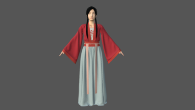 汉服 美女模型-女人模型库-3ds Max(.max)模型下载-cg模型网