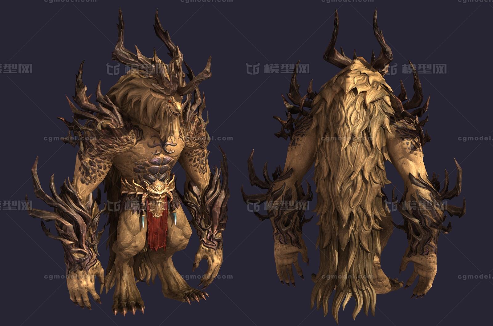 次世代 卡通 鹿妖 怪物 魔兽 宠物 二次元 动漫 动物 妖怪 羊怪 魔怪