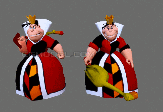完整动画 卡通皇后模型-女人模型库-3ds Max(.max)模型下载-cg模型网