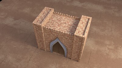 门楼 城门楼 砖墙 大门 古代城墙 古代大门 花纹模型-历史建筑模型库-Maya(.ma/.mb)模型下载-cg模型网
