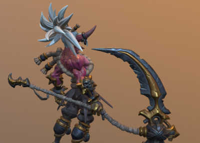 次时代 pbr 手绘 boss 死神 镰刀 恶魔 战士 杀戮