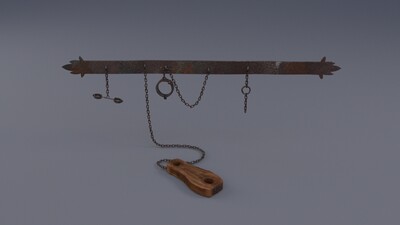 刑具 古代犯人刑具模型-场景部件模型库-Maya(.ma/.mb)模型下载-cg模型网