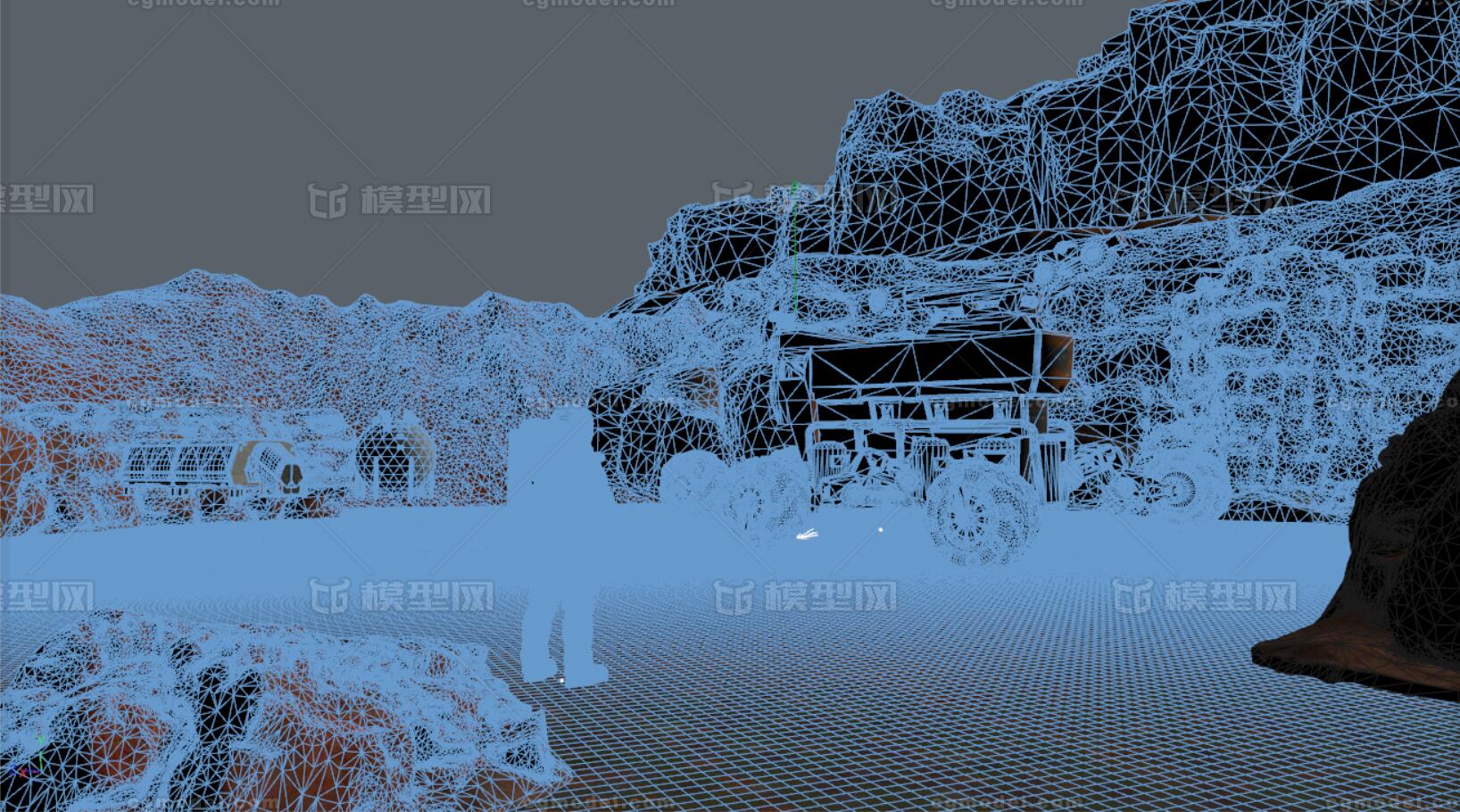 外太空科幻场景火星救援火星基地外 星球荒芜殖民星球科幻地形废墟极寒之地勘察车 Cg模型网 Cgmodel 三维设计师交流互动平台 专注多品类3d模型下载 原创作品分享 软件学习
