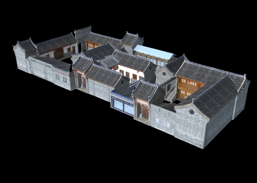 max)模型四合院 北京四合院 中式會所 中式別墅 明清院落1￥603ds max