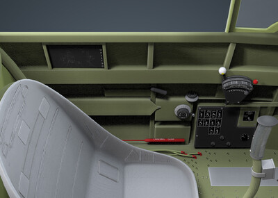 一套p40飞虎战斗机内饰模型,只有驾驶舱内部结构,并无外部飞机模型.