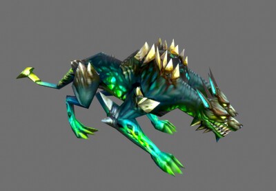 带动画 手绘 低模 双头狼怪 毒狼 monster 妖怪