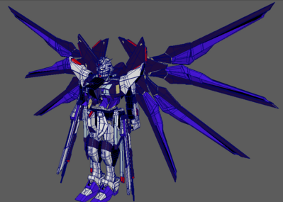 强袭自由 高达 机甲 翅膀_602735990作品_人物机器人/机甲_cg模型网