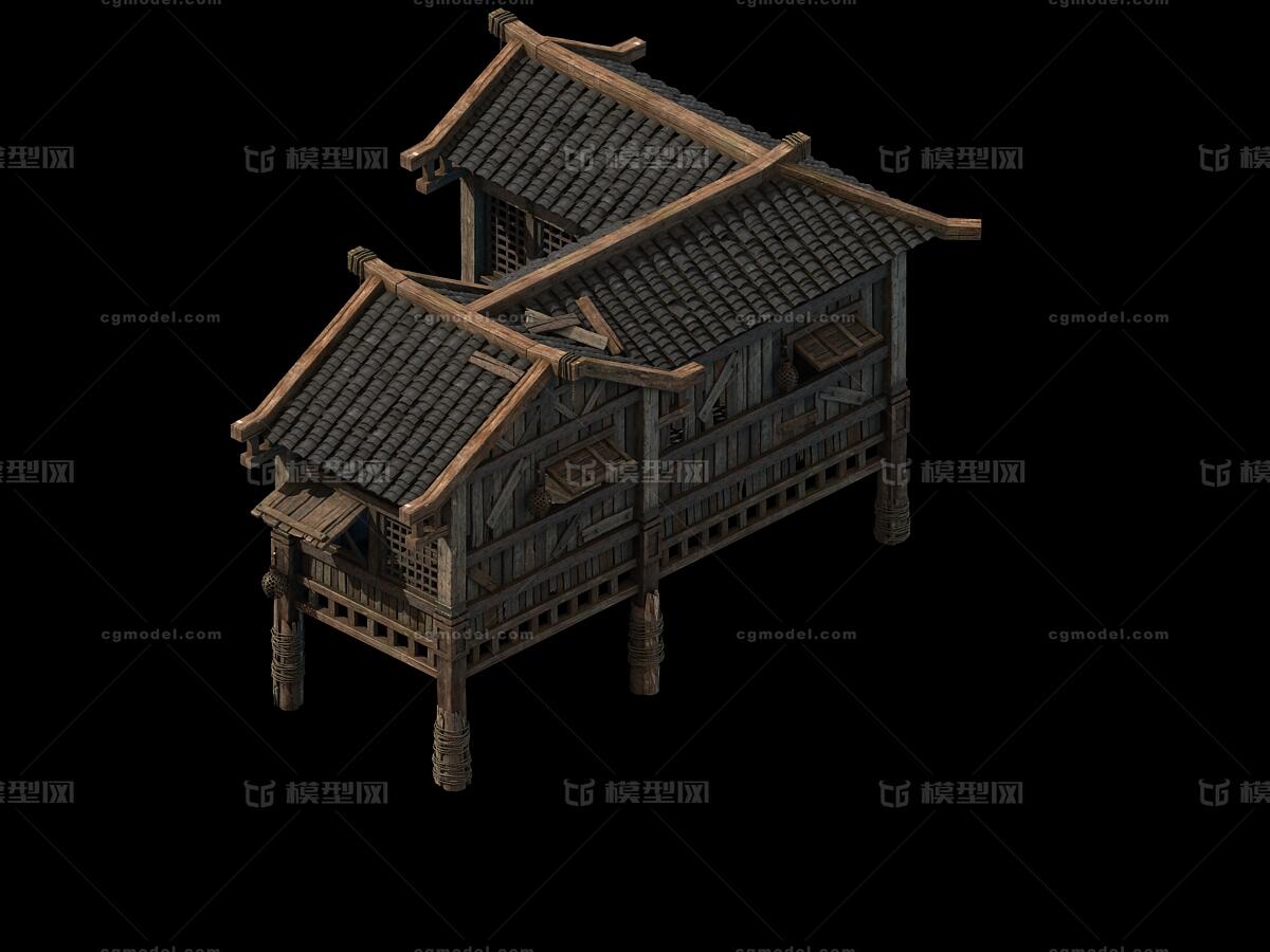 3转2写实场景模型 新手村模型-古代场景模型库-3ds Max(.max)模型下载-cg模型网