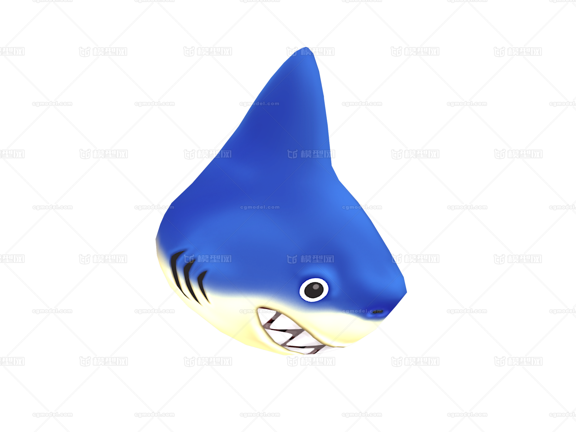 手绘卡通角色可爱q版海洋生物动物鱼类鲨鱼 Cg模型网 Cgmodel 三维设计师交流互动平台 专注多品类3d模型下载 原创作品分享 软件学习