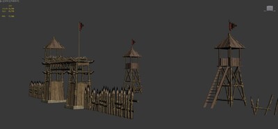瞭望塔 古代哨岗模型-古代场景模型库-3ds Max(.max)模型下载-cg模型网