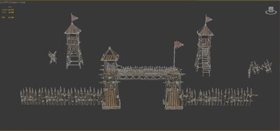瞭望塔 古代哨岗模型-古代场景模型库-3ds Max(.max)模型下载-cg模型网