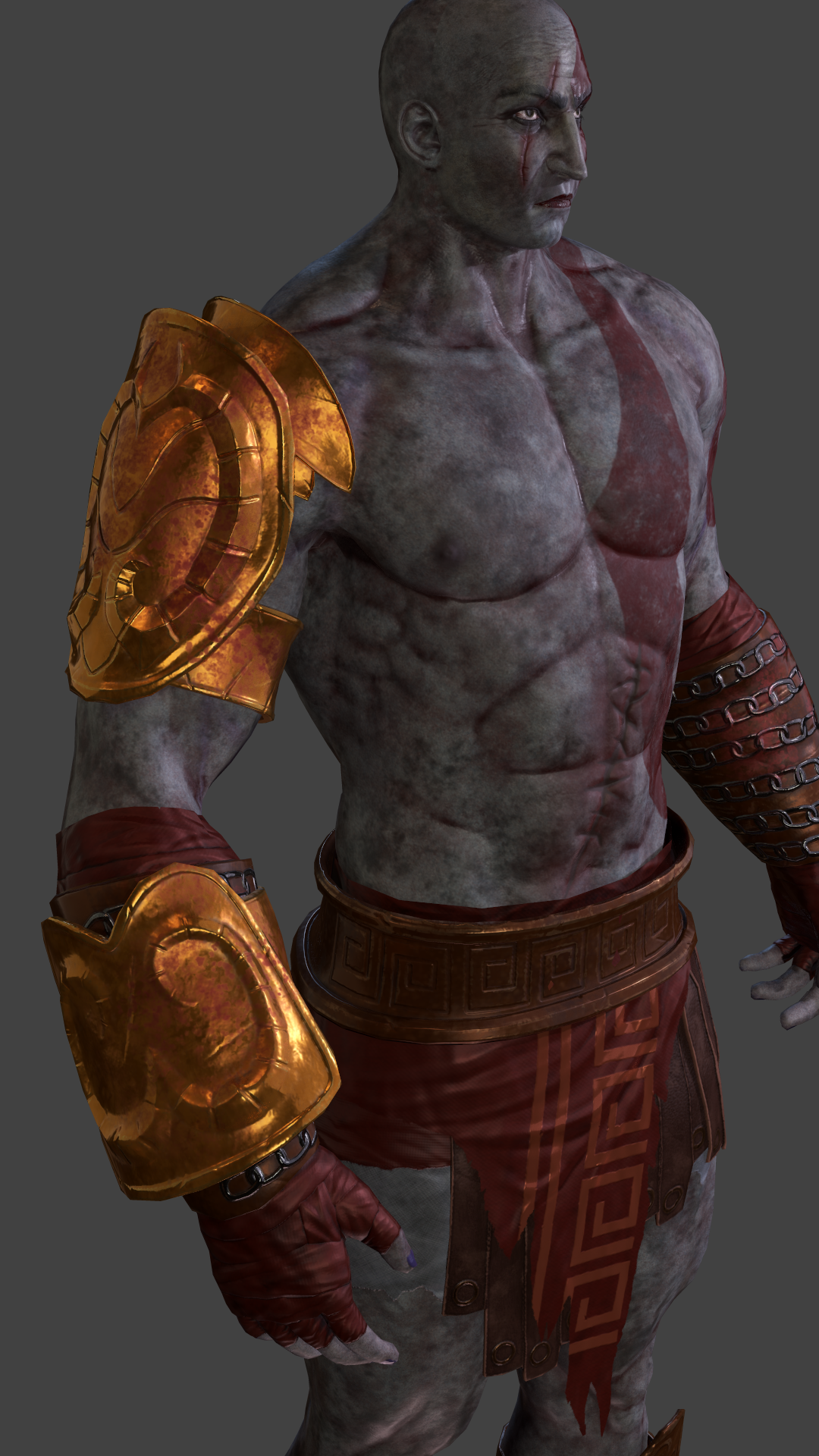 kratos 奎托斯_黑山老1作品_角色/人物/生物_cg模型网