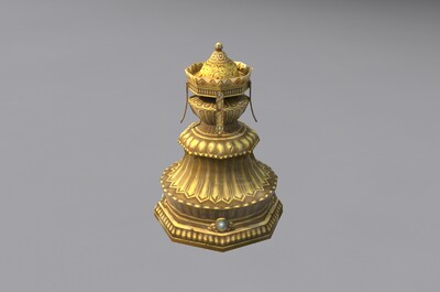 游戏小品,底模,宝塔,vr小品,带贴图材质灯光