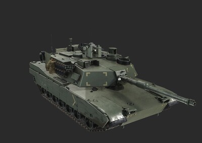 【假想敵】pbr 兩種塗裝美國陸軍m1a_冰是沉默的水作品_車輛裝甲車