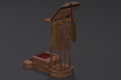 Lectern 讲桌模型-桌椅模型库-OBJ(.obj/.mtl)模型下载-cg模型网
