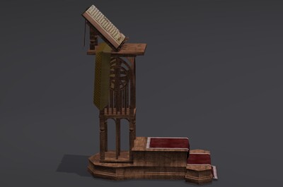 Lectern 讲桌模型-桌椅模型库-OBJ(.obj/.mtl)模型下载-cg模型网