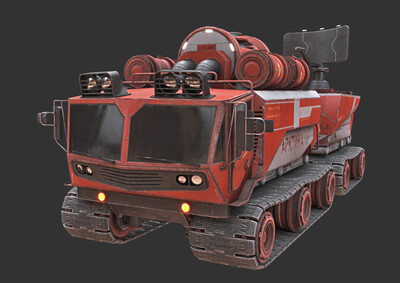 pbr次世代 科幻卡车 科幻矿车 重型卡车 履带卡车 外星开采车 未来