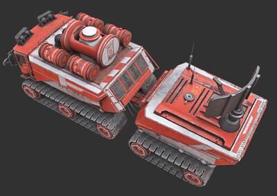 pbr次世代 科幻卡车 科幻矿车 重型卡车 履带卡车 外星开采车 未来