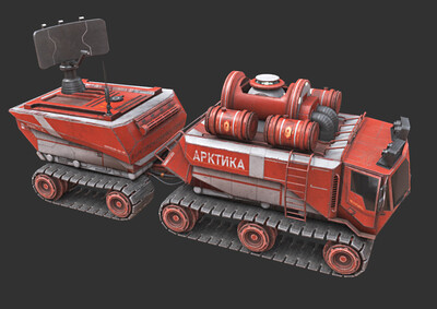 pbr次世代 科幻卡车 科幻矿车 重型卡车 履带卡车 外星开采车 未来