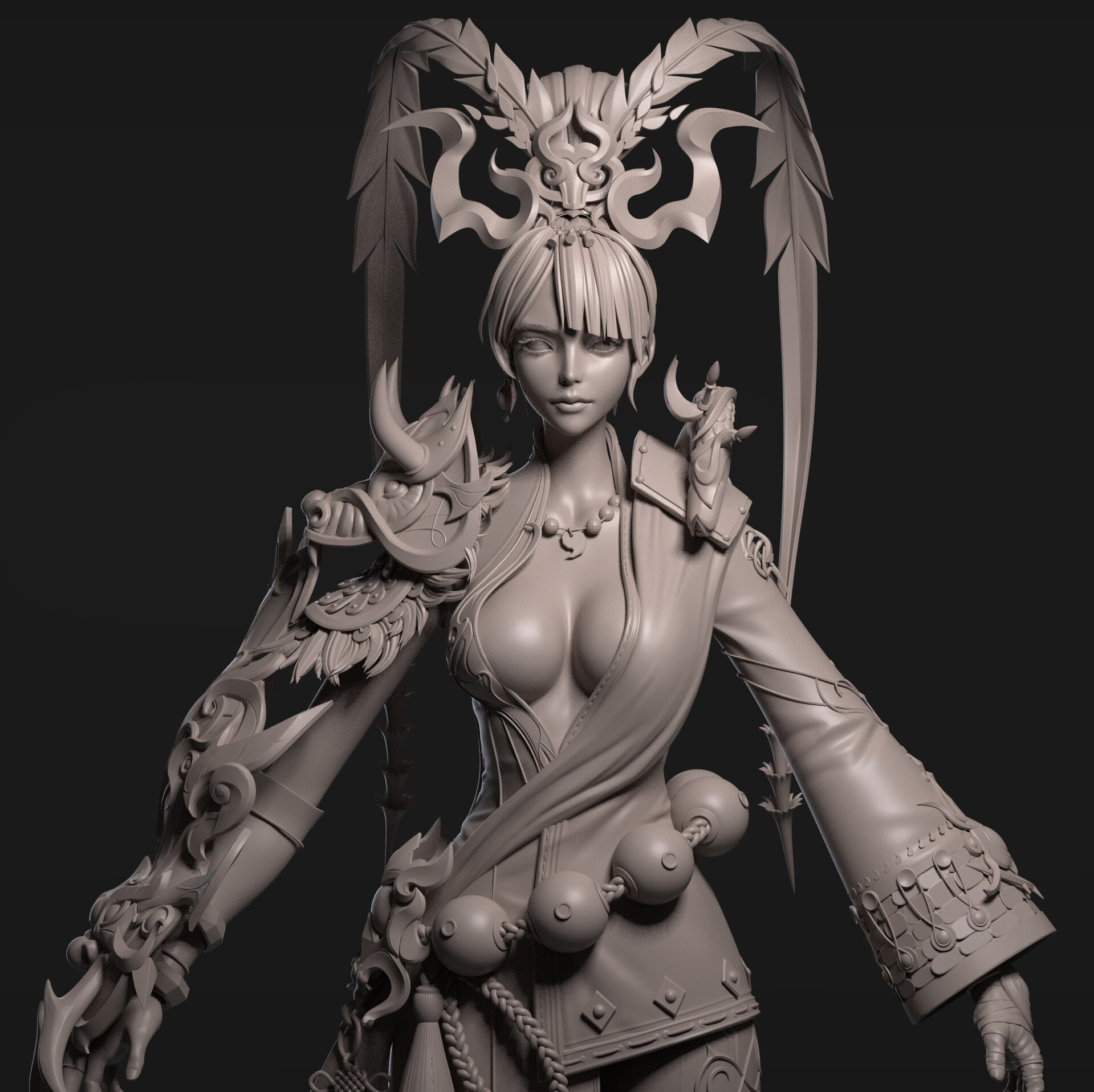 次时代游戏角色班白模作品wip