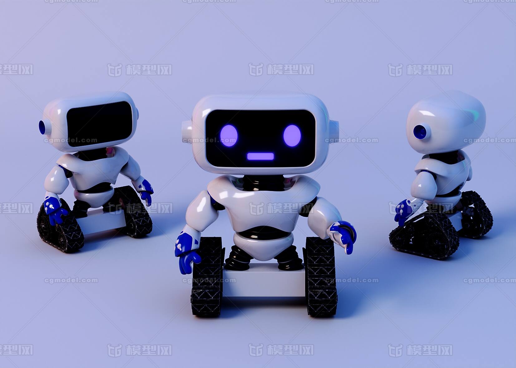 小机器人 智能机器人 ai机器人 可爱机器人 卡通机器人 履带色机器人