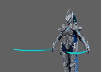 超时空双刀女战士模型_锈蚀天使作品_人物女人_cg模型网