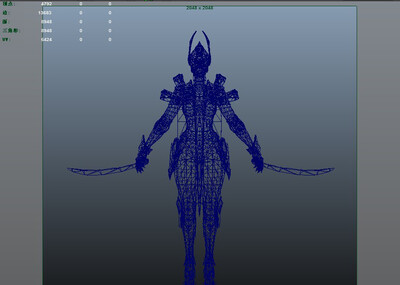 超时空双刀女战士模型_锈蚀天使作品_人物女人_cg模型网