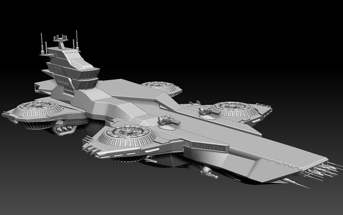 空天航母_丨丿靣具作品_游戏/影视/动画_cg模型网