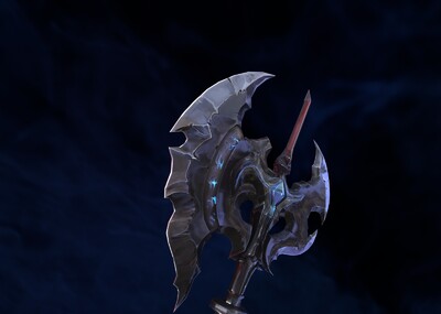 古代 巨斧 战斧 斧子 冷兵器 蓝色 金属 优惠 便宜