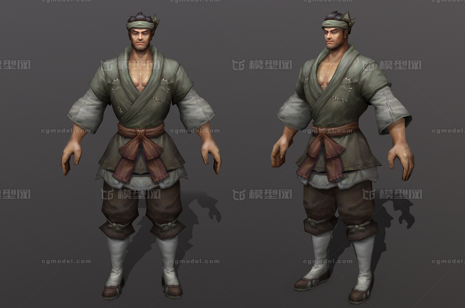 古代农民 乞丐模型-男人模型库-3ds Max(.max)模型下载-cg模型网