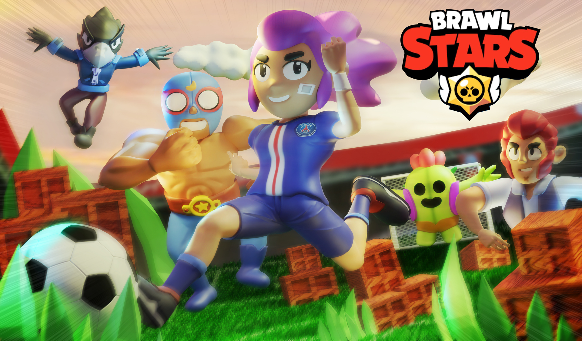 荒野乱斗(brawlstars)插画 个人练习模型 - 角色/人物/生物 - 作品